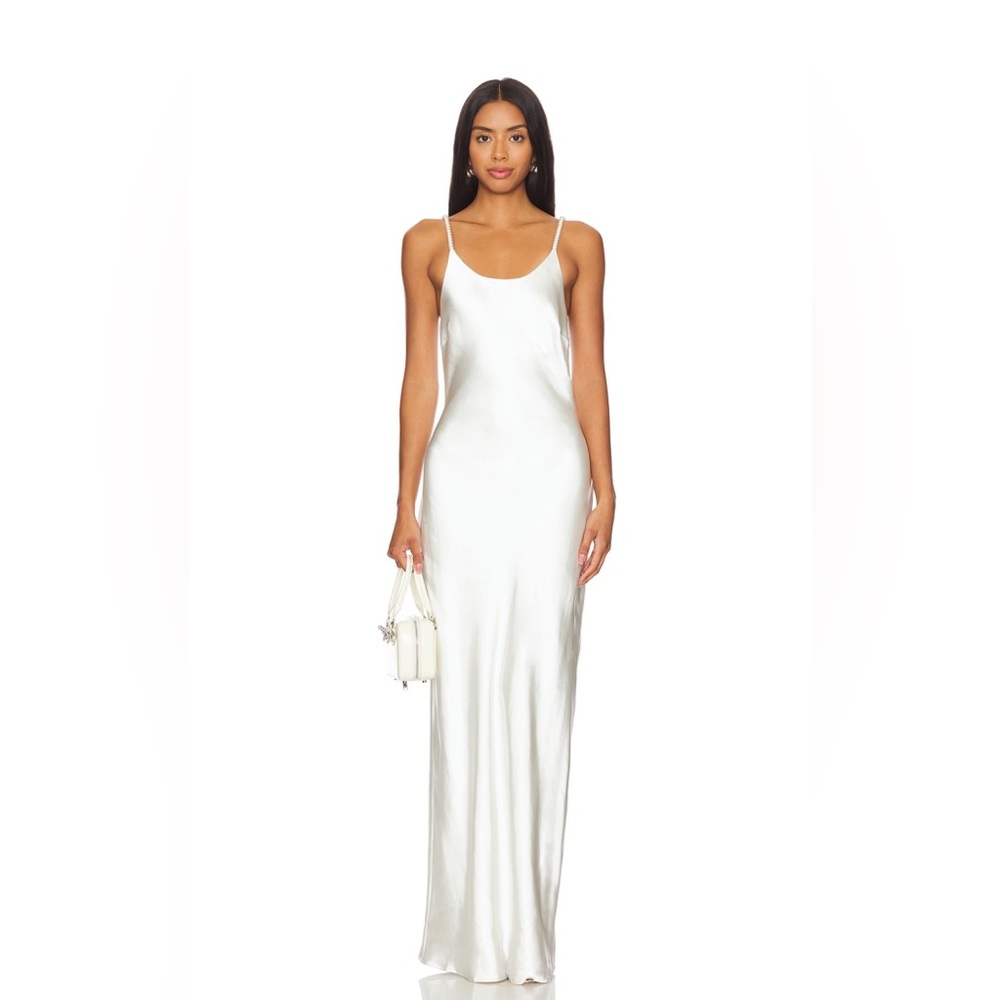 Selena Satin Dress Brule